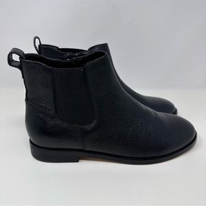 Land’s End Leather Chelsea Ankle Boots Black Size 7